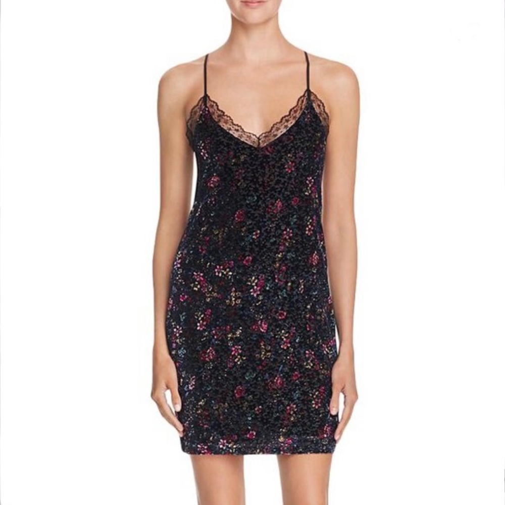 NEW Aqua Black & Fuchsia Floral Lace-Detail Bodycon
Dress, Size S
